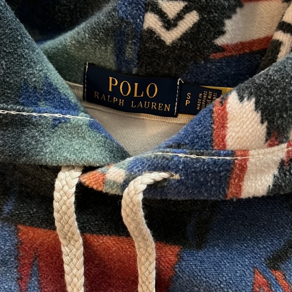 Polo By Ralph Lauren Southwestern Print Pullover Hooded Sweatshirt - Picture 15 of 16